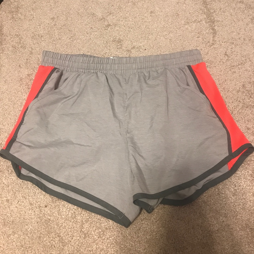 Under Armour Grey Orange Running Shorts Small